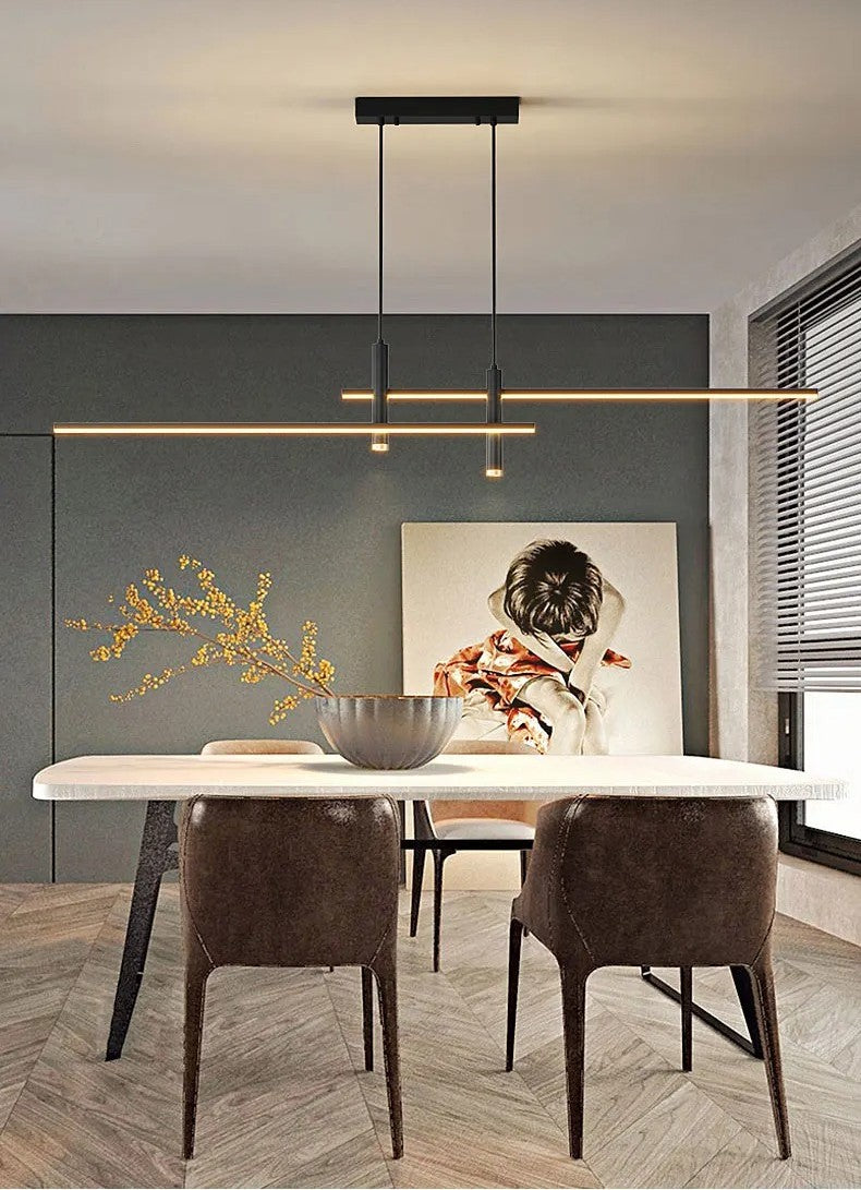 'Two Strips and Spots' Dining Table Chandelier