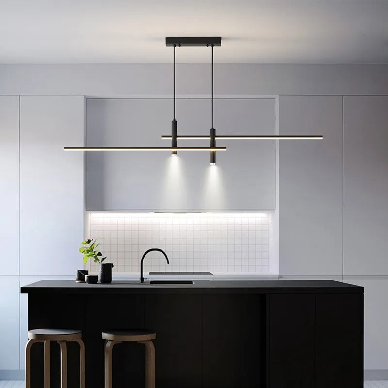 'Two Strips and Spots' Dining Table Chandelier