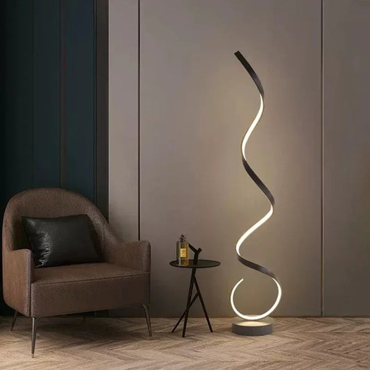 'Corkscrew' Modern LED Corner Lamp