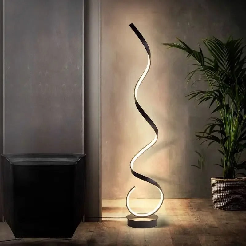 'Corkscrew' Modern LED Corner Lamp