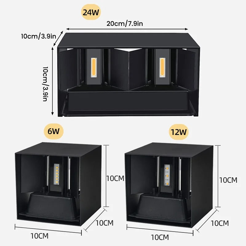 'Box' Customisable Beam LED Wall Light