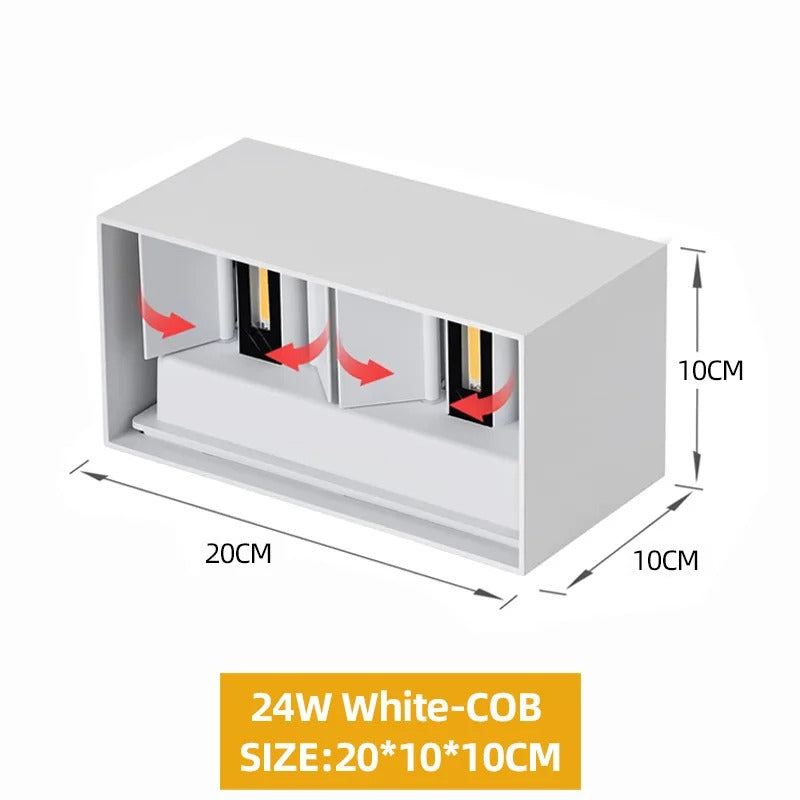 'Box' Customisable Beam LED Wall Light