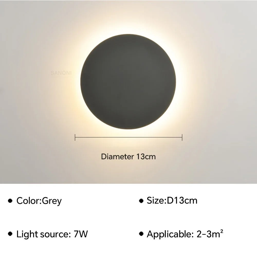 'Circle' Backlit LED Wall Light