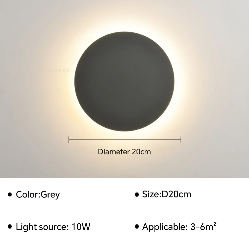 'Circle' Backlit LED Wall Light