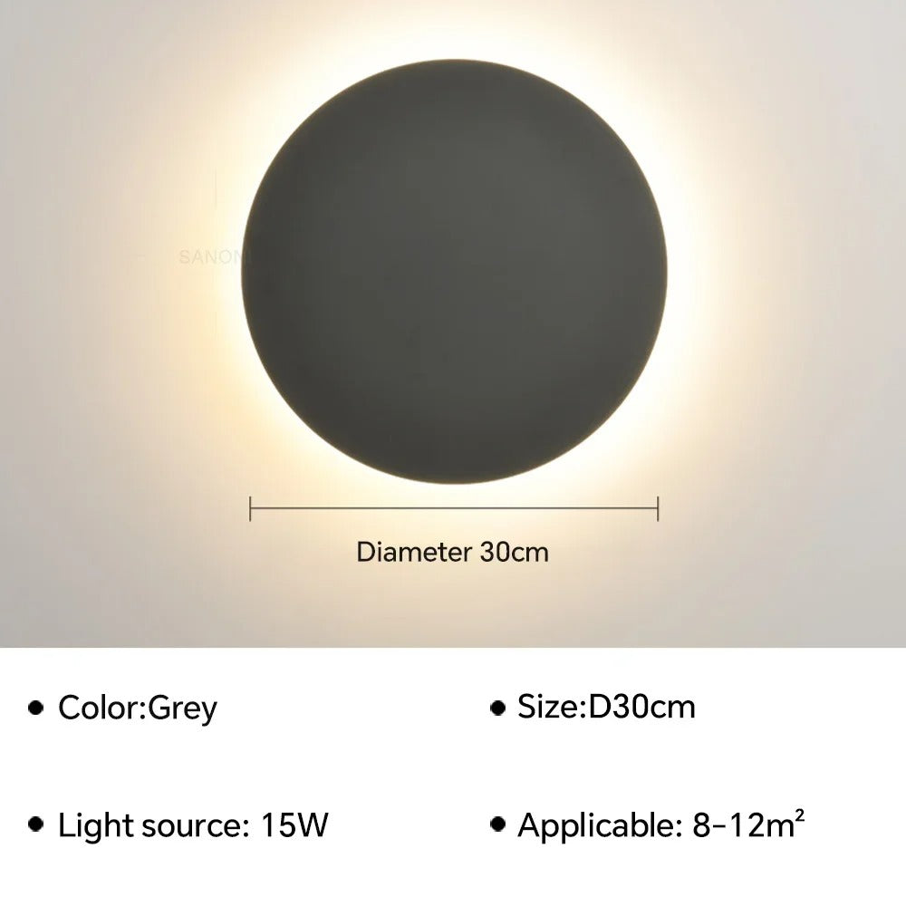 'Circle' Backlit LED Wall Light