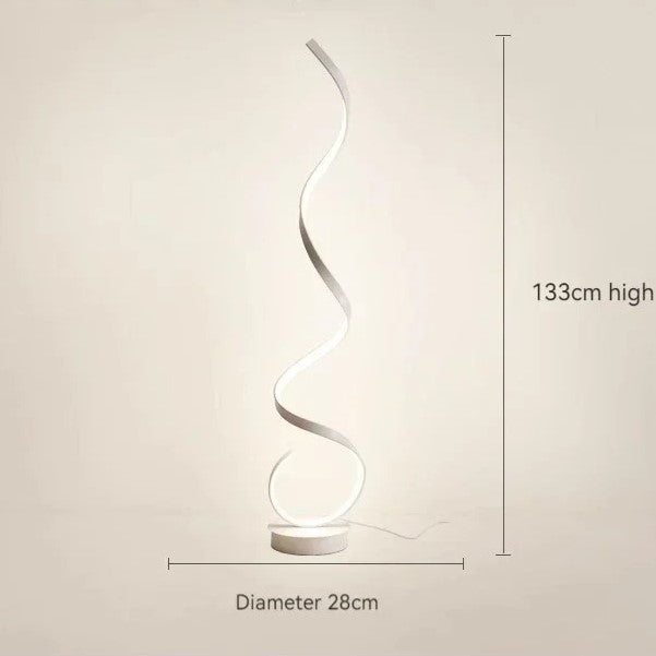 'Corkscrew' Modern LED Corner Lamp